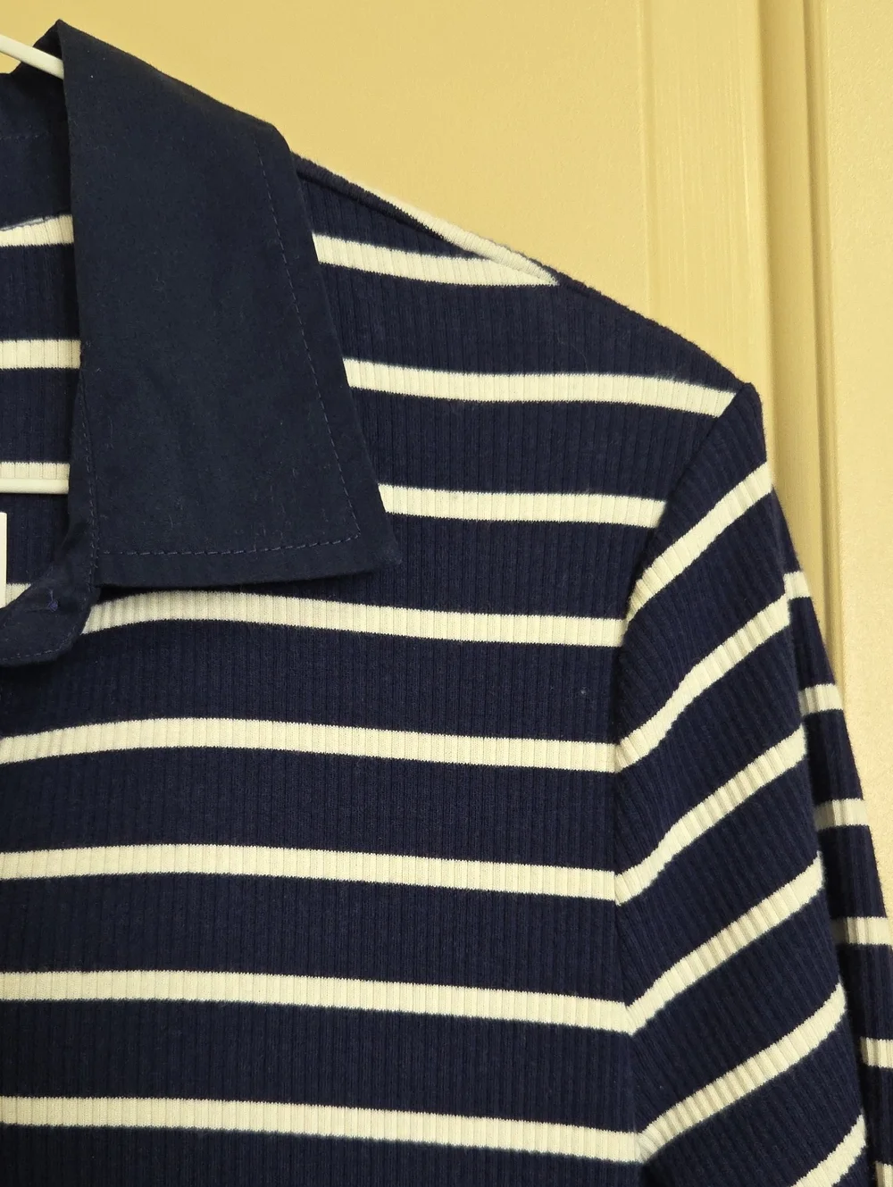 J. Crew  Navy & White Striped Polo Maxi Dressj